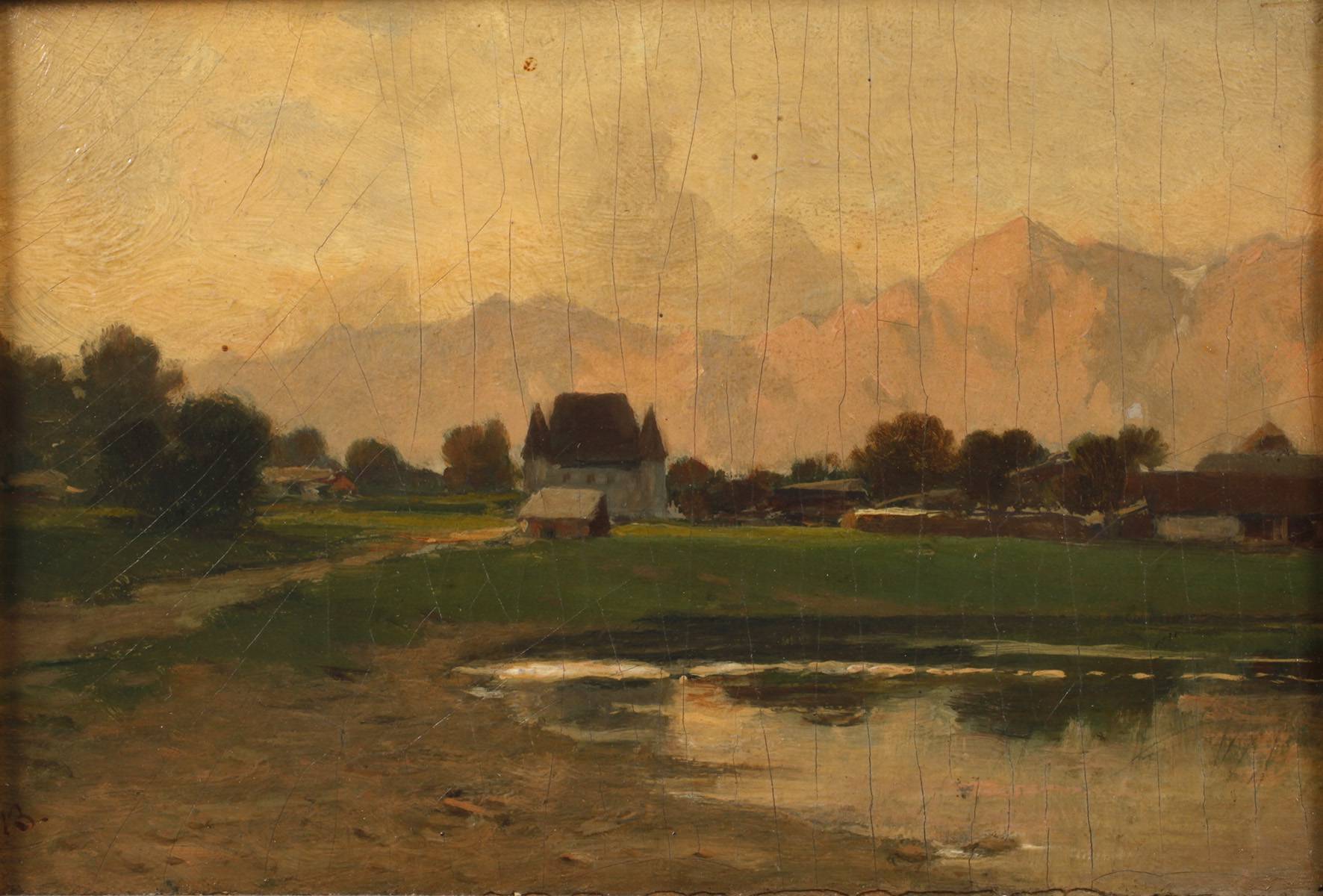 Carl Bolze, Abend in den Alpen