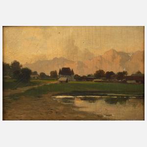 Carl Bolze, Abend in den Alpen