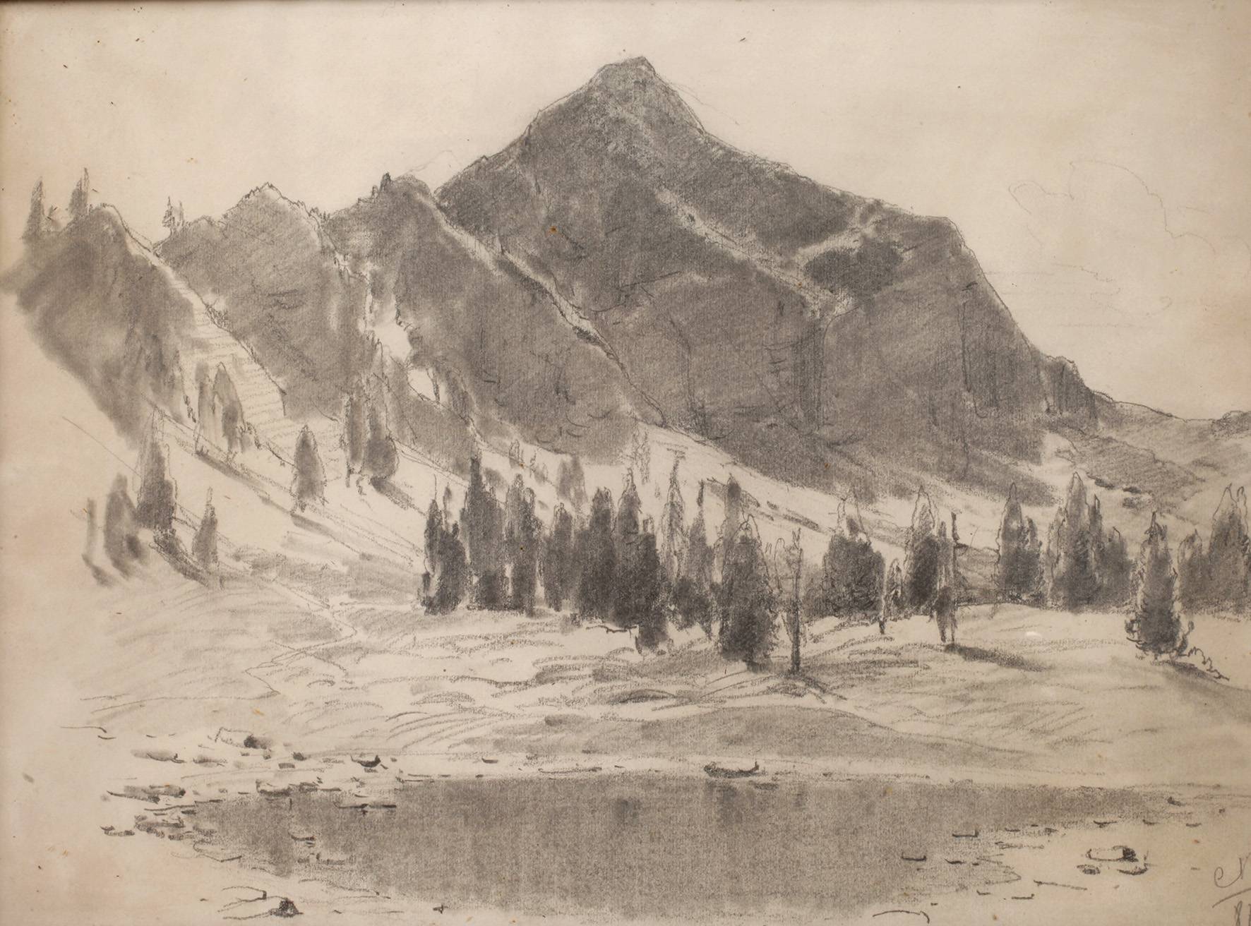 Carl Bolze, Sommer in den Alpen – Vorstudie