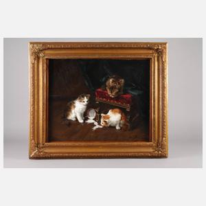 Alfred Arthur Brunel de Neuville, Spielende Katzen