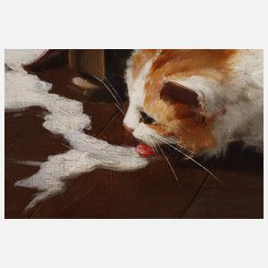 Alfred Arthur Brunel de Neuville, Spielende Katzen