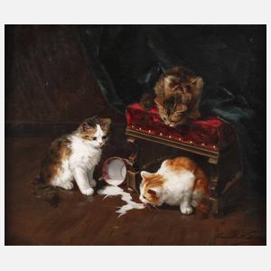Alfred Arthur Brunel de Neuville, Spielende Katzen