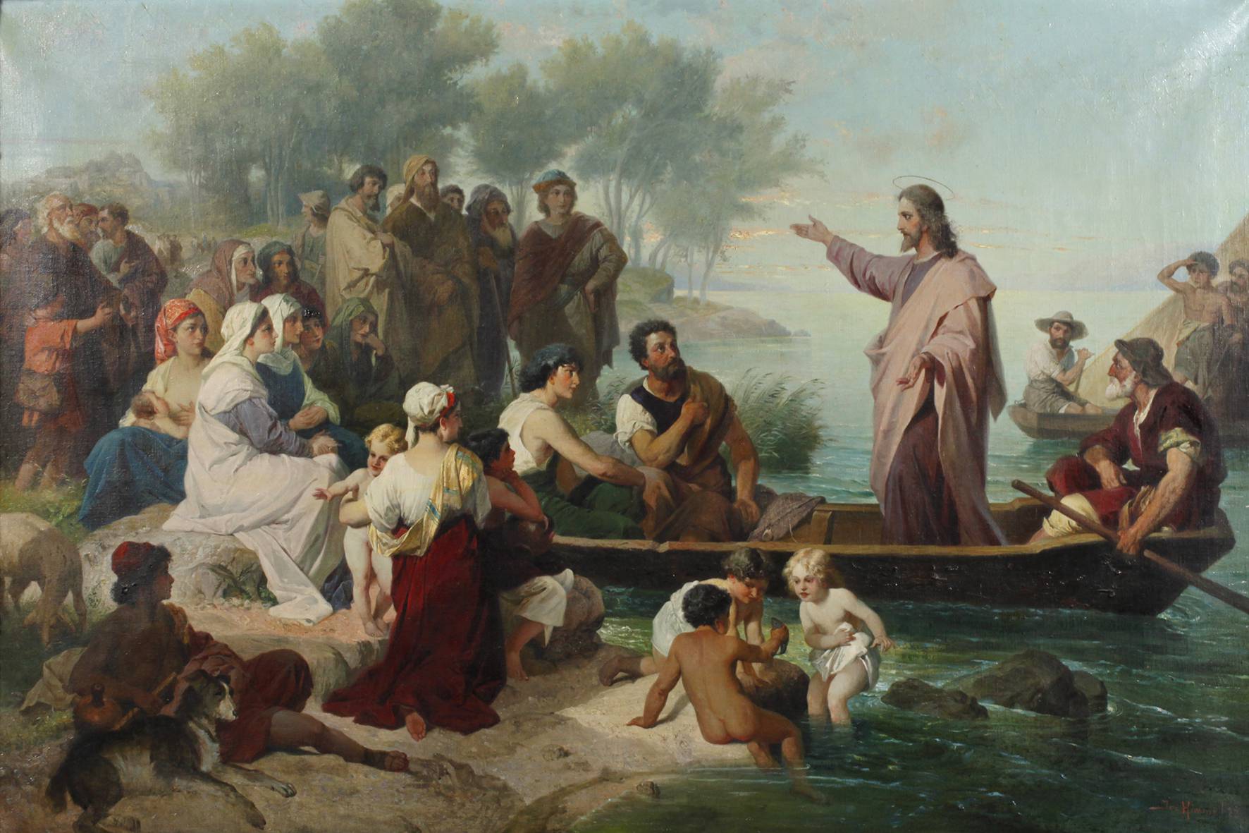 Joseph Himmel, Jesus predigt am See Genezareth