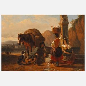 Jozef Jodocus Moerenhout, Die Rast am Brunnen