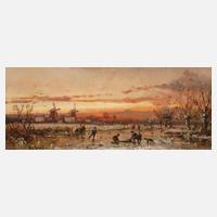 Adolf Stademann, attr., Winterabend am See111