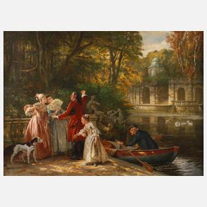 Heinrich Stelzner, Barocke Gesellschaft im Park