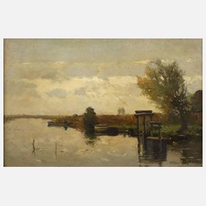 Willem Johannes Weissenbruch, Morgen am Kanal