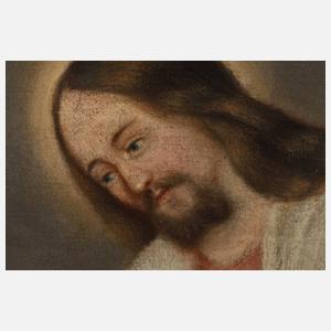 Jesus mit Lamm im Dornbusch