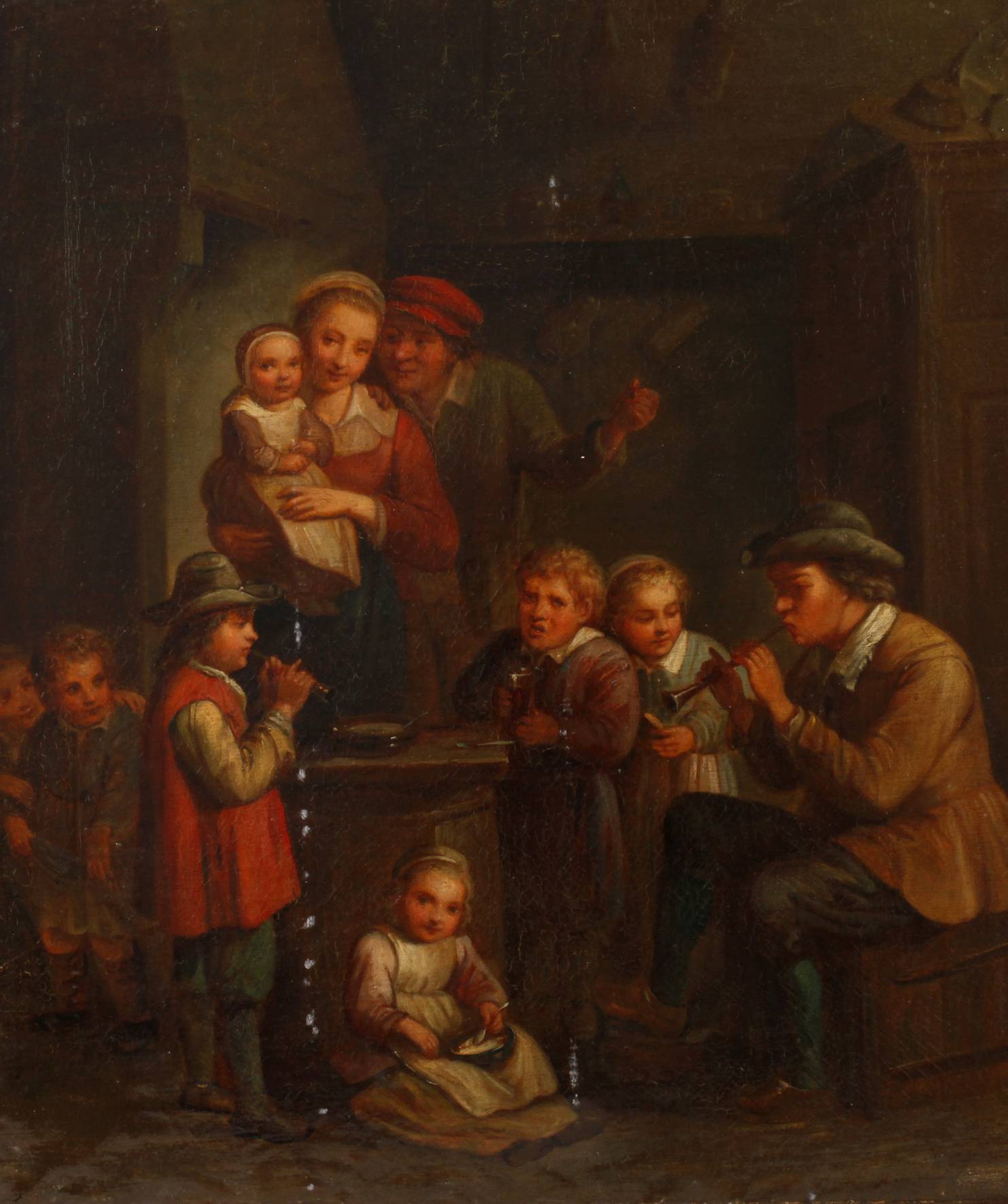 Familie bei der Hausmusik