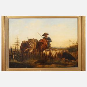 Bukolische Szene im weiter Landschaft