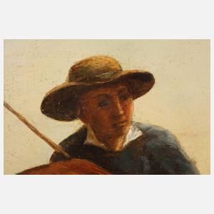 Bukolische Szene im weiter Landschaft