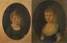 Paar Kinderportraits Biedermeier