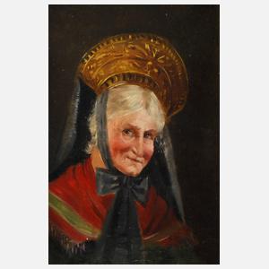 Ältere Frau mit Tracht