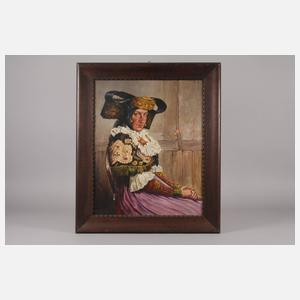 C. M. Bombe, Frauenbildnis in Festtracht