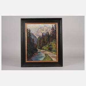 Valeska Glamann, attr., Fluss im Gebirge