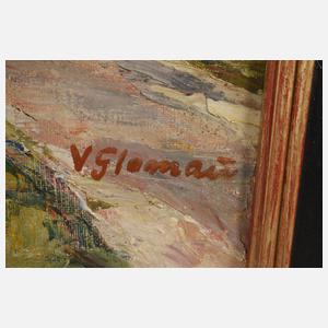 Valeska Glamann, attr., Fluss im Gebirge