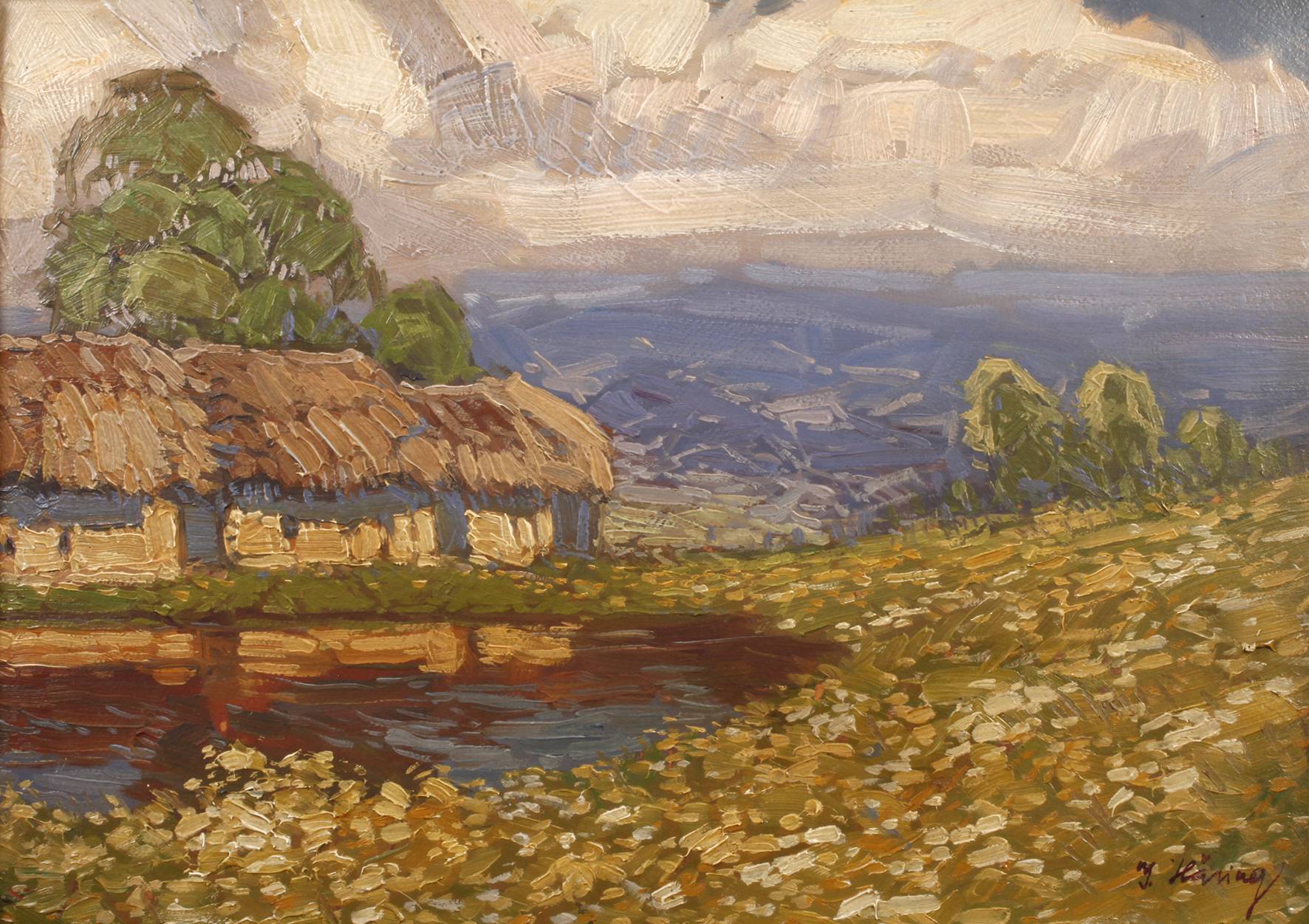 Josef Häring, Hütte am Teich