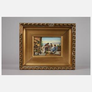 Arthur Kuentz, attr., ”Sklavenmarkt in Tunis”