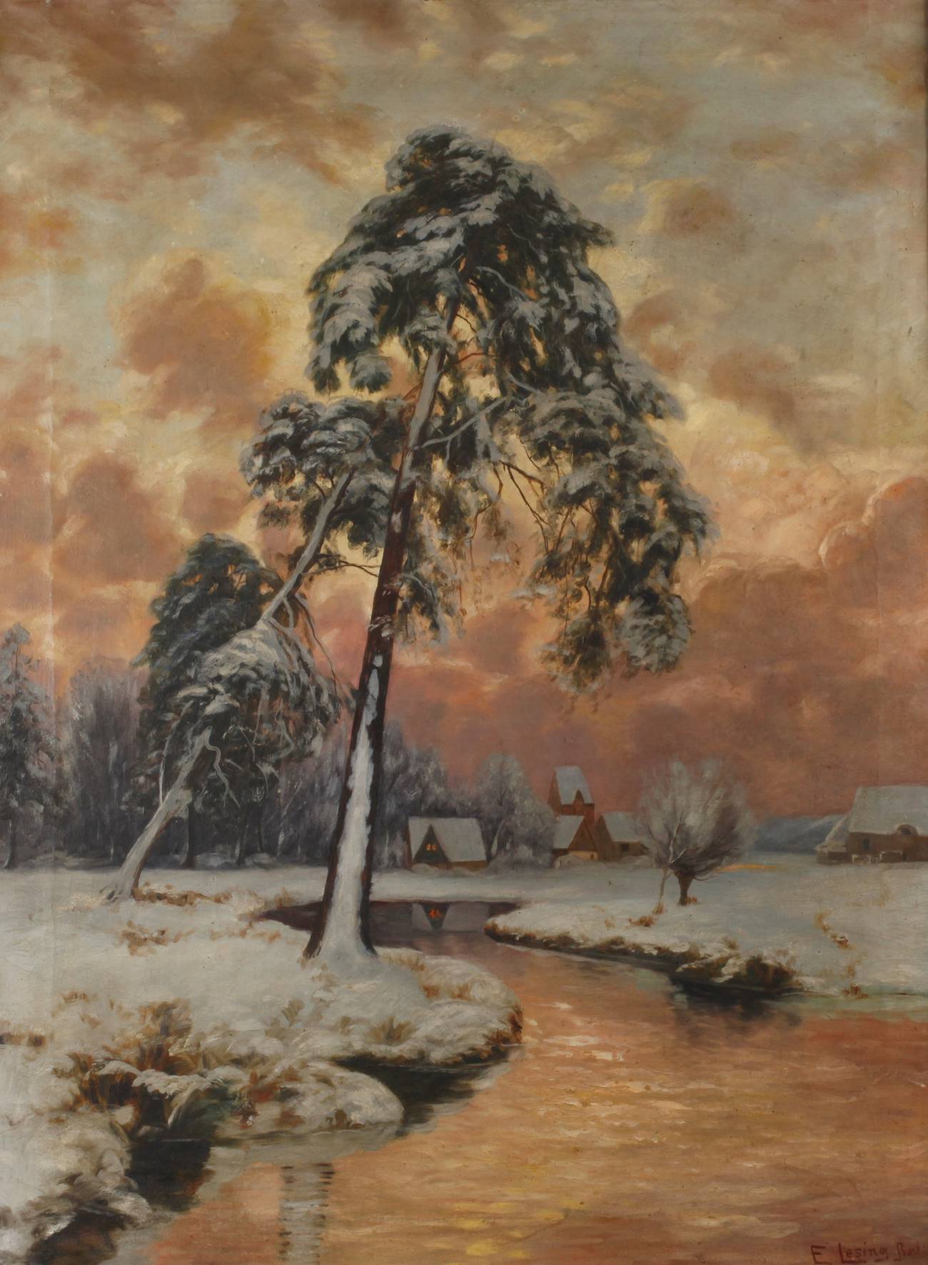E. Lesing, Winterlicher Flusslauf