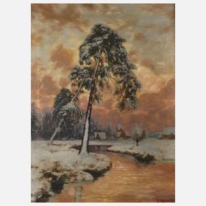 E. Lesing, Winterlicher Flusslauf