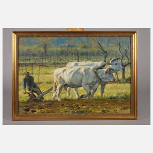 August Lüdecke-Cleve, Pflügender Bauer