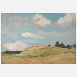 Gustav Macoun, Landschaftsstudie mit Wolken