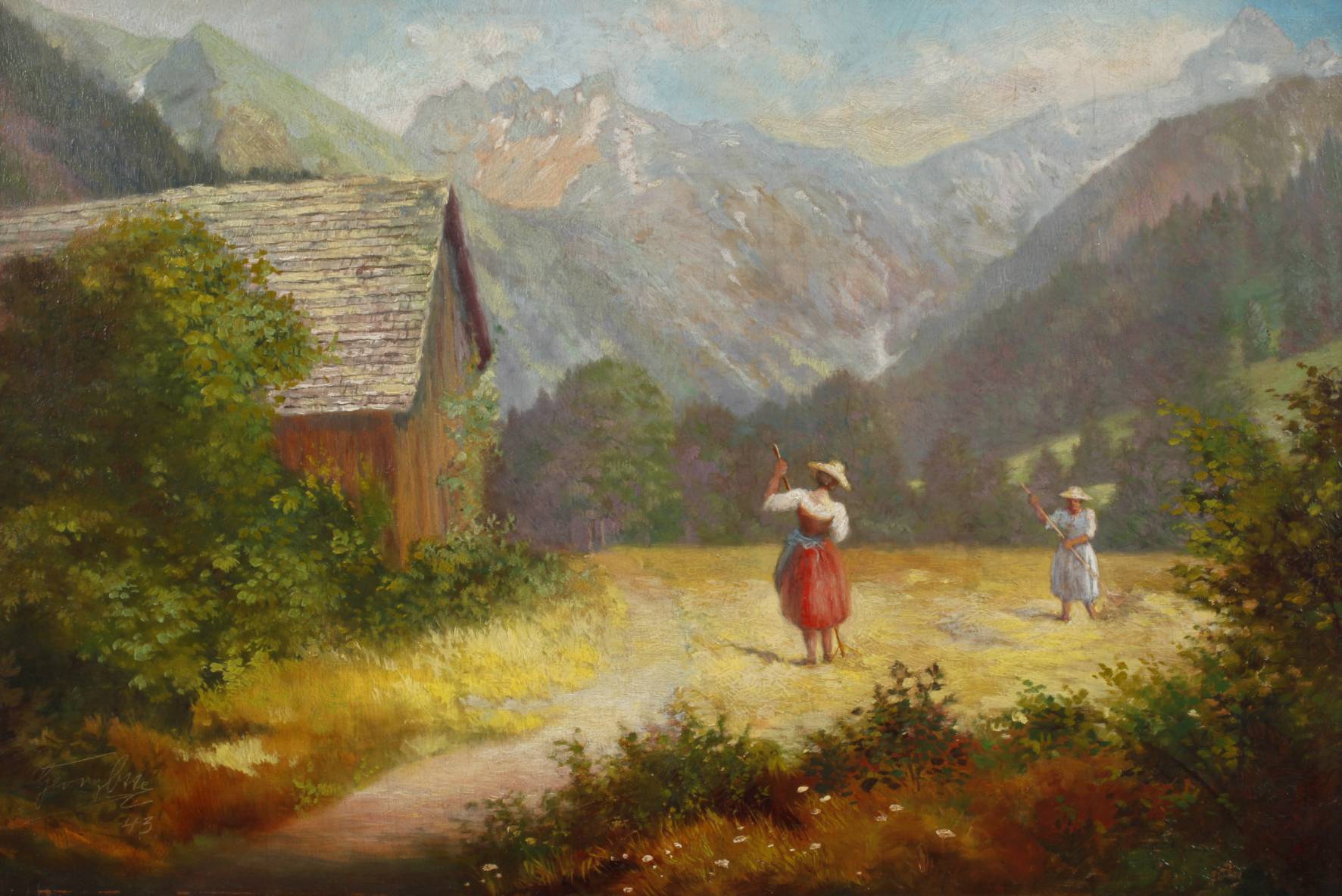 Georg Otte, Sennerinnen auf sonniger Wiese