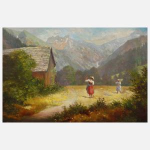 Georg Otte, Sennerinnen auf sonniger Wiese