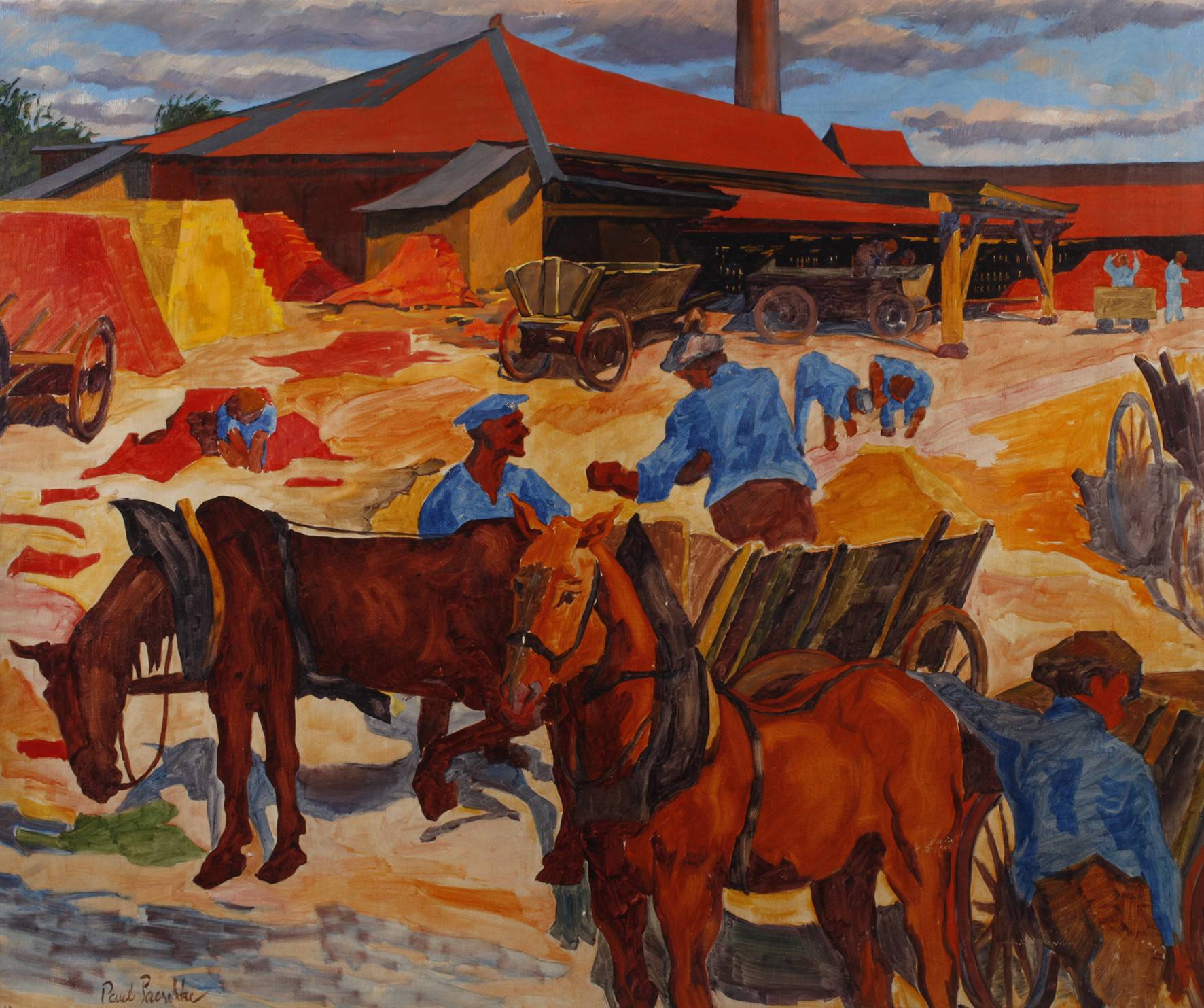 Paul Paeschke, In der Ziegelei