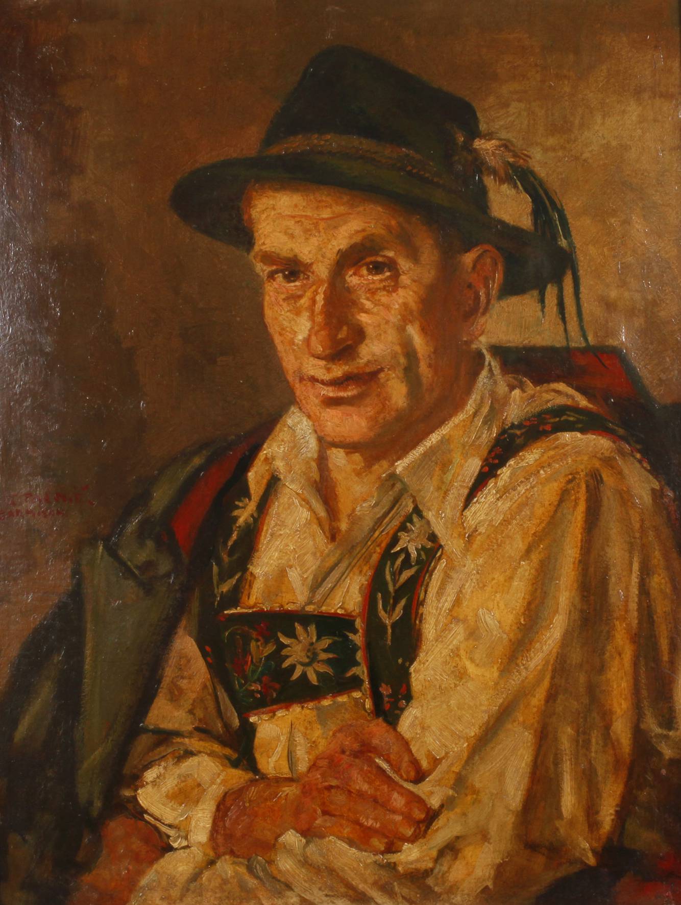 Gisbert Palmié, Bauer in Tracht