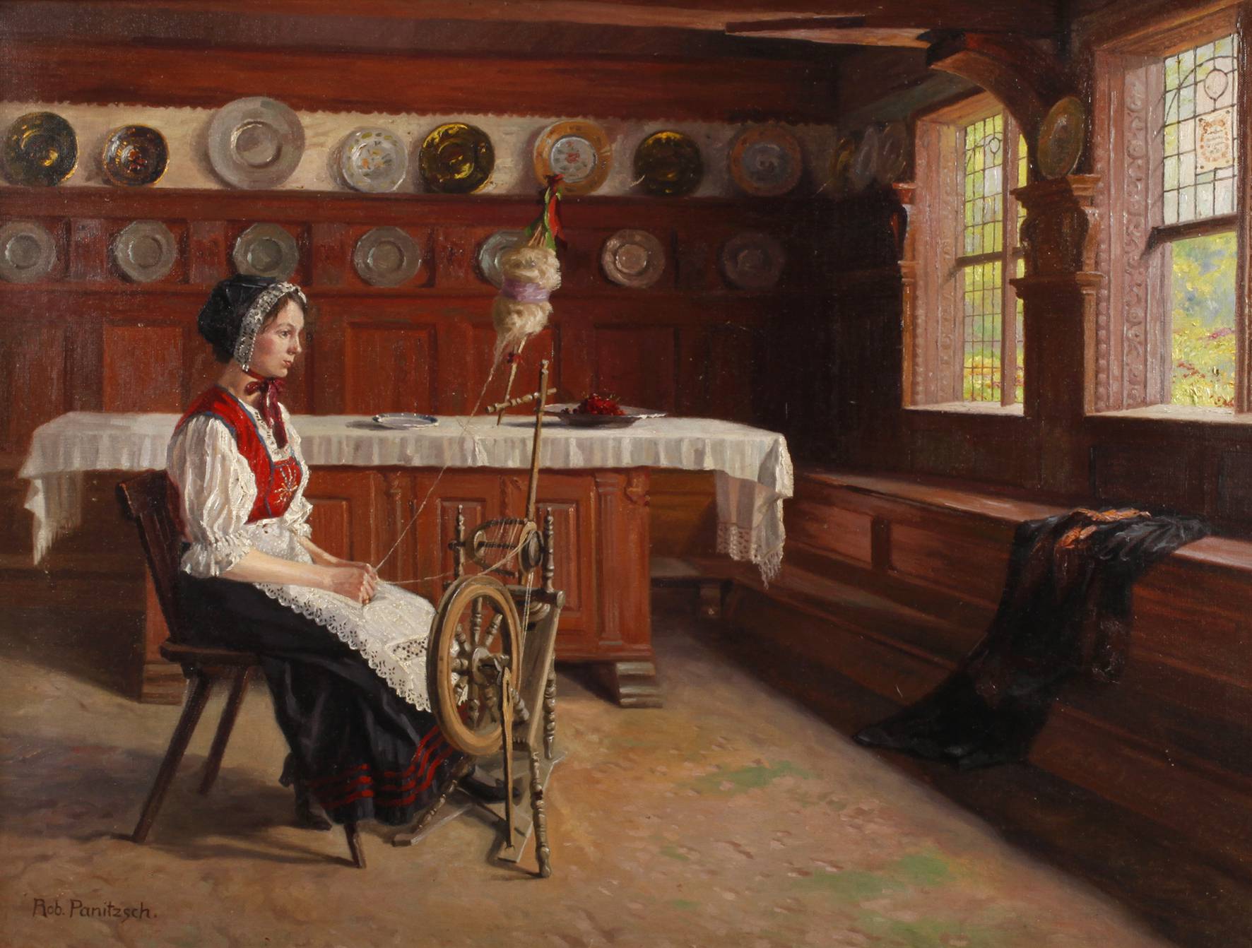Robert Panitzsch, Mädchen am Spinnrad
