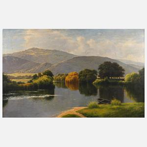 Emil Püschmann, Gebirgslandschaft mit See