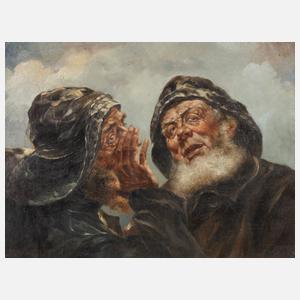 Prof. Heinrich Saffer, Zwei tuschelnde Fischer