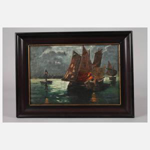 K. Schmidt, Nocturne mit Booten vor Venedig
