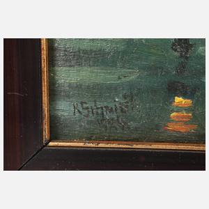 K. Schmidt, Nocturne mit Booten vor Venedig