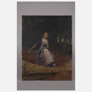 Prof. Franz Skarbina, Dame am Waldrand