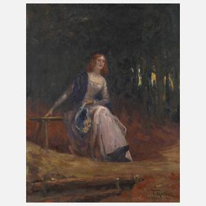 Prof. Franz Skarbina, Dame am Waldrand