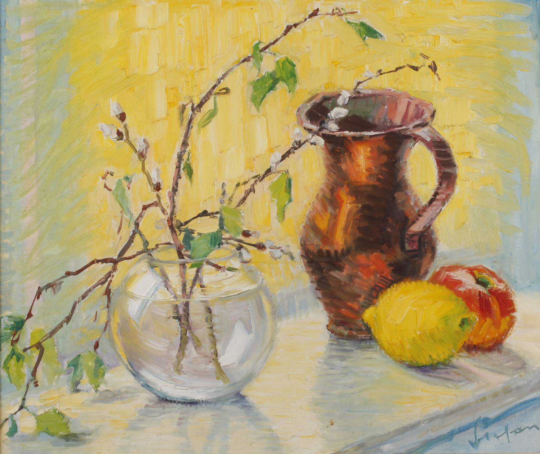 Emil Stefan, Stillleben mit Zitronen