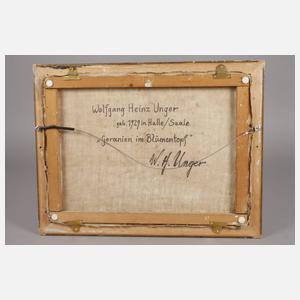 Wofgang Heinz Unger, ”Geranien im Blumentopf”