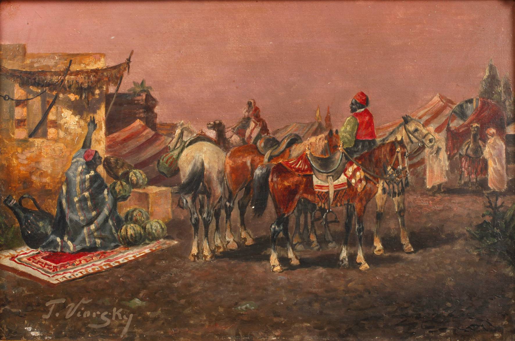 T. Viorsky, Orientalische Marktszene