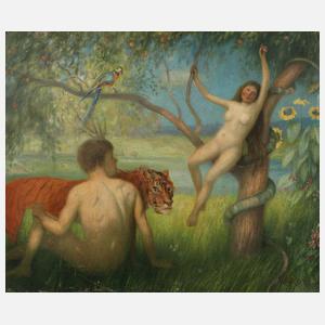 Adam und Eva im Paradies