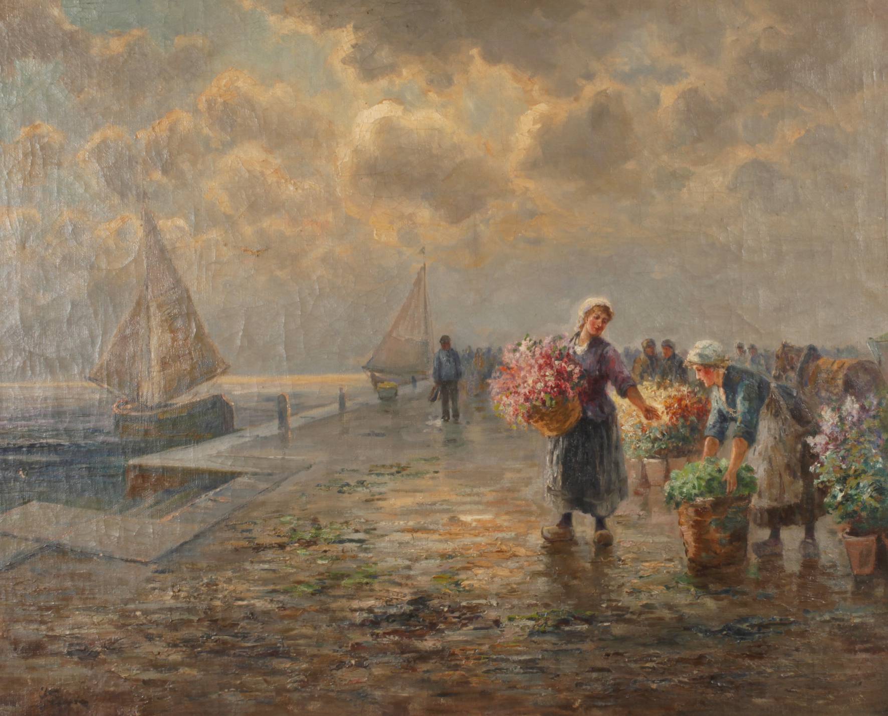 Holländischer Blumenmarkt am Kai