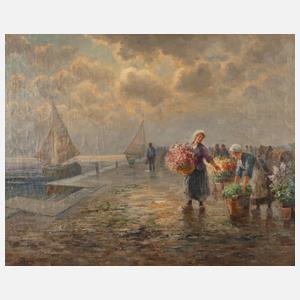 Holländischer Blumenmarkt am Kai