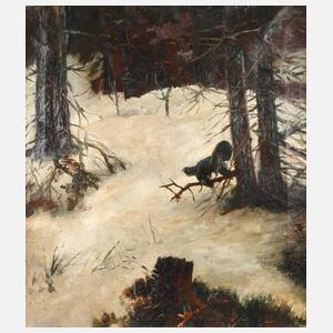 Auerhahn im Winterwald