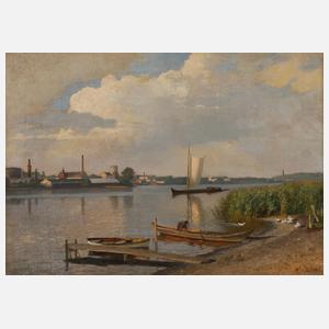 Sommerliche Flussszene