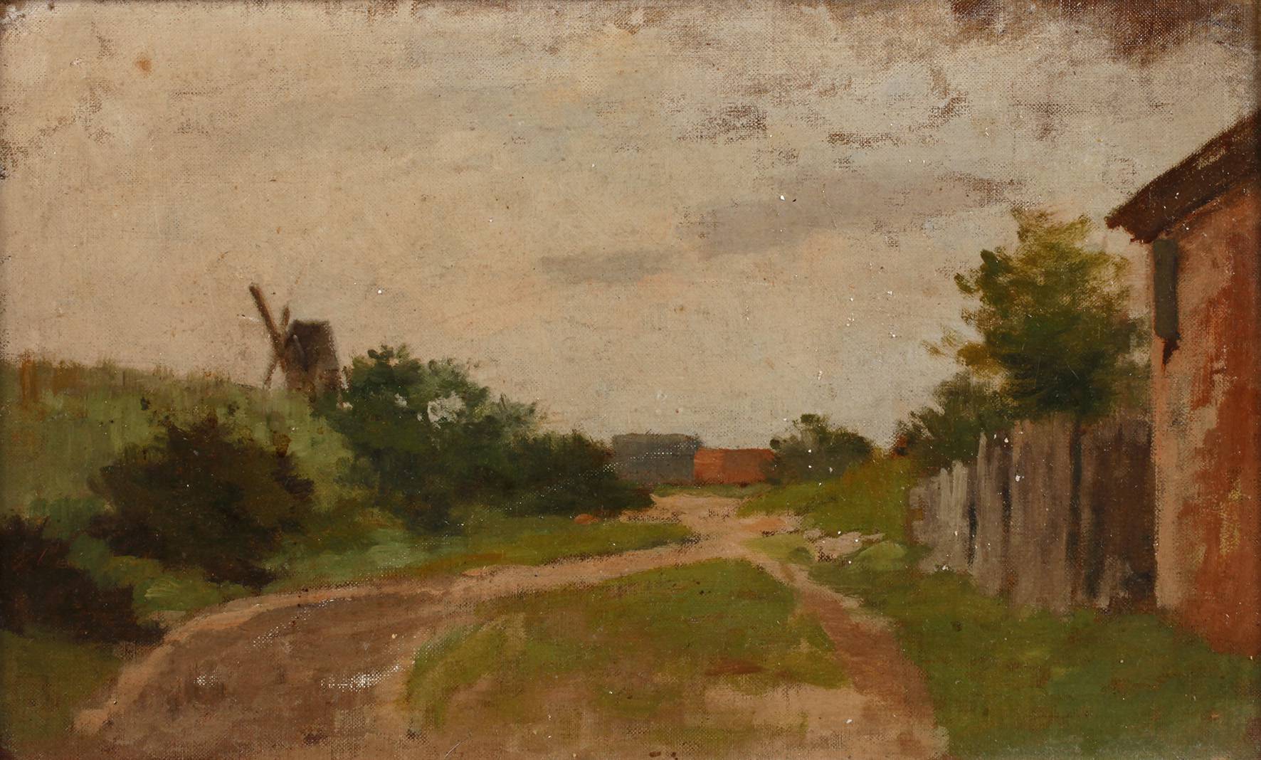 Windmühle in Sommerlandschaft