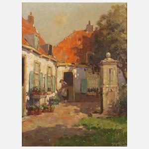 Mädchen im sommerlichen Garten