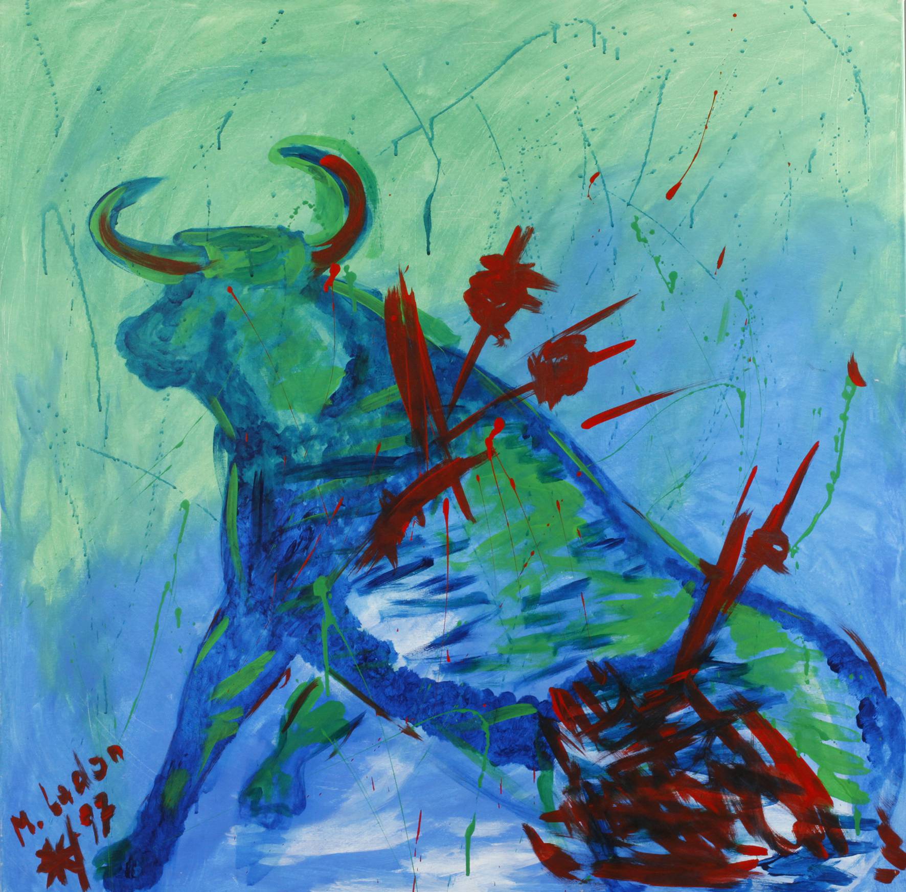 M. Ladon, Stierkampfszene