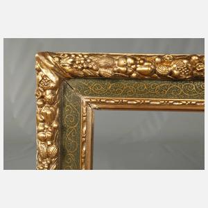 Gravierter Goldstuckrahmen um 1880