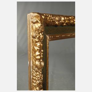 Gravierter Goldstuckrahmen um 1880